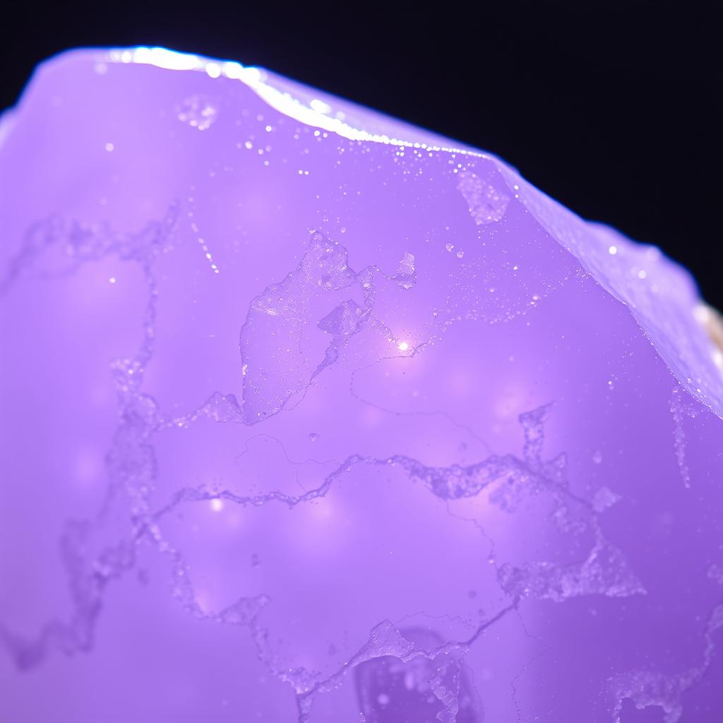 Purple Andara crystal for spiritual awakening and third eye activation