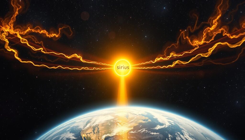 Visualization of Lions Gate Portal energy flowing to Earth Visualization of Lions Gate Portal energy flowing to Earth