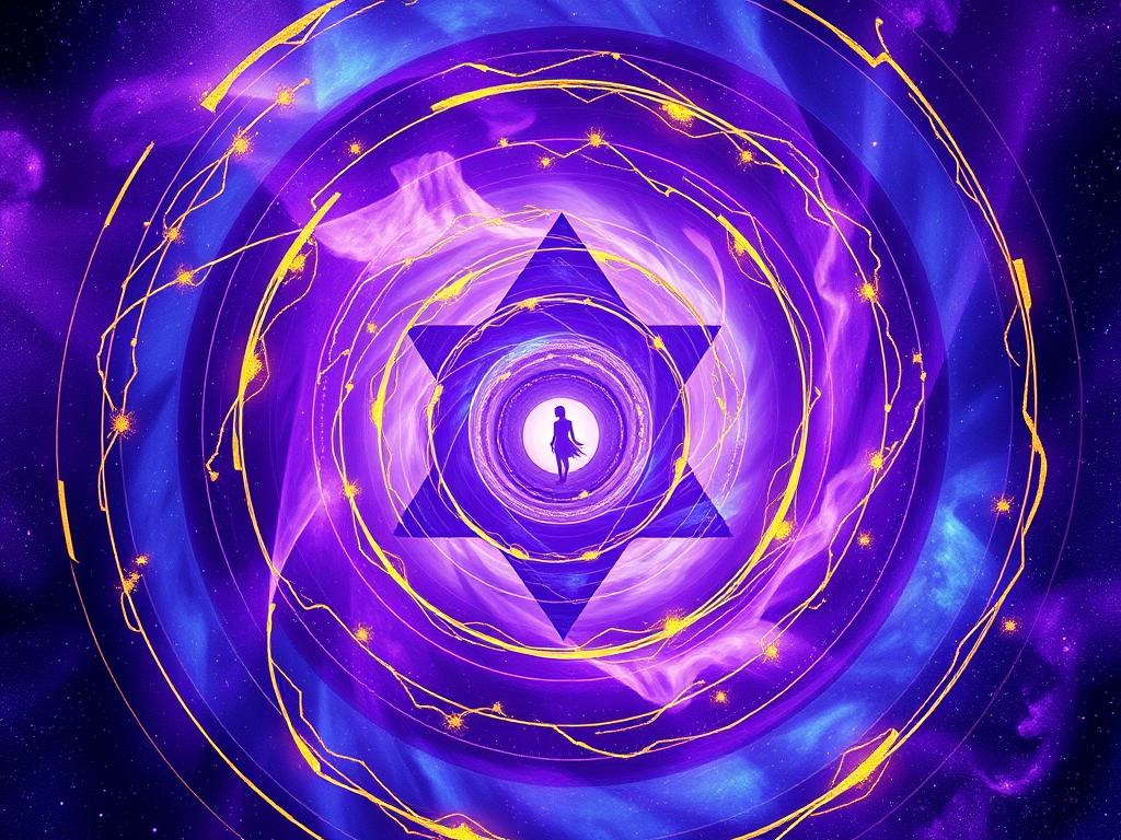 A spiral pattern representing recurring cycles in karmic relationships A spiral pattern representing recurring cycles in karmic relationships