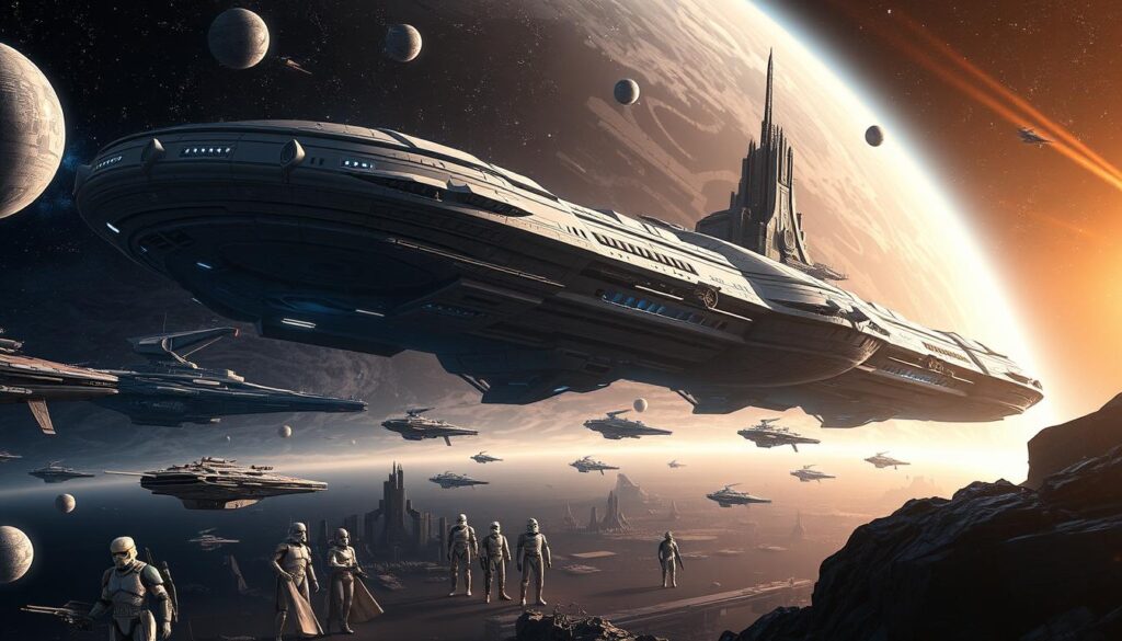 Conceptual image of the Galactic Federation headquarters after the Galactic Orion-Lyran War