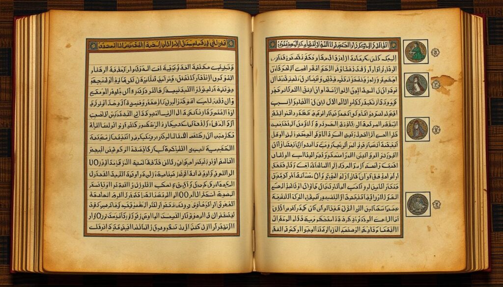 Historical manuscript showing an account of Djinn encounter with annotations Historical manuscript showing an account of Djinn encounter with annotations