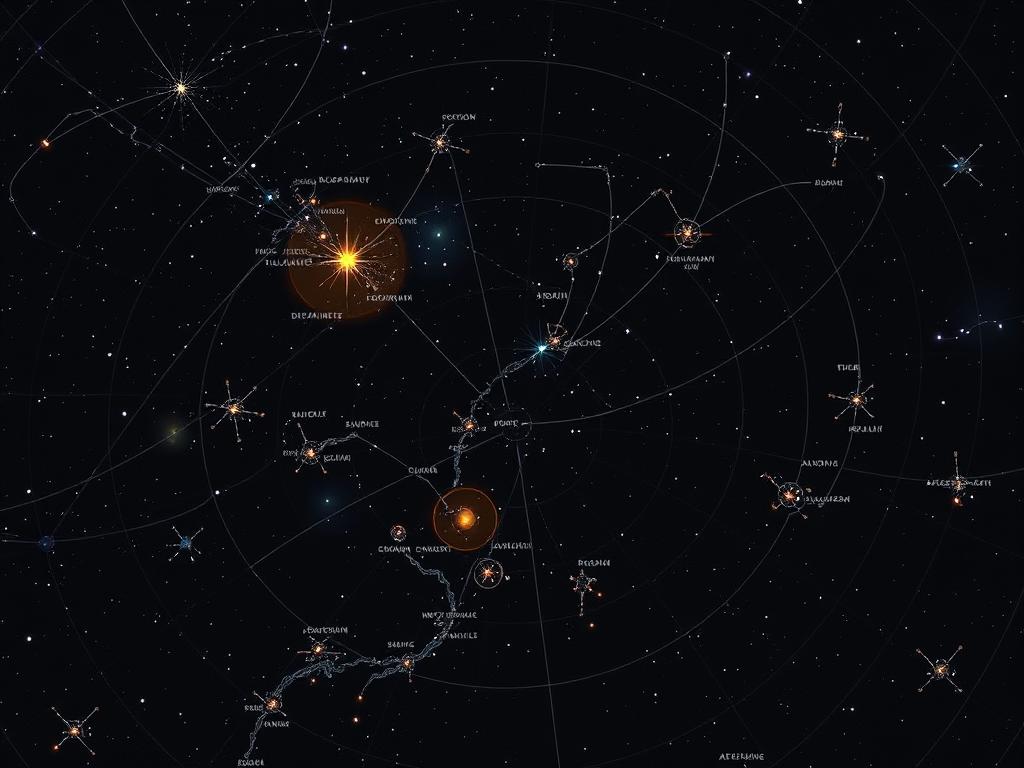 Map of the Lyra constellation highlighting key star systems involved in the Galactic Orion-Lyran War