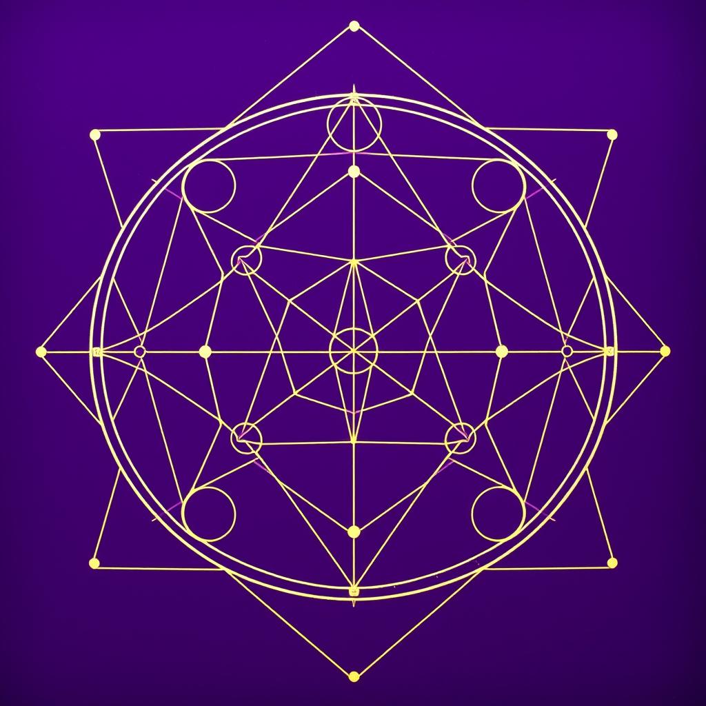 Metatron's Cube sacred geometry pattern showing interconnected lines forming the Platonic solids Metatron's Cube sacred geometry pattern showing interconnected lines forming the Platonic solids