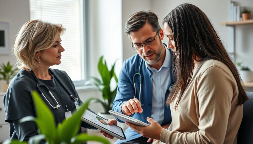 Person consulting with healthcare professional about natural antibiotic remedies Person consulting with healthcare professional about natural antibiotic remedies