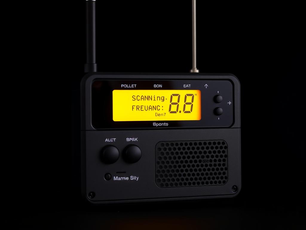 SB7 Spirit Box with digital display and control buttons for paranormal investigation