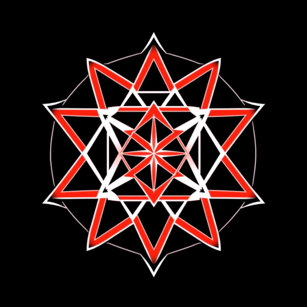 The Sri Yantra sacred geometry pattern with interlocking triangles forming a precise mandala The Sri Yantra sacred geometry pattern with interlocking triangles forming a precise mandala