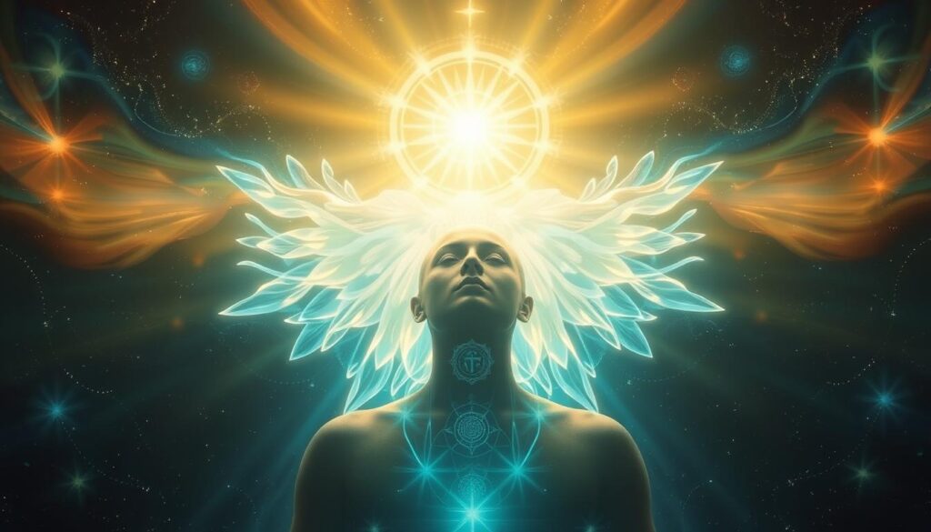 A symbolic representation of enlightenment and unity consciousness in spiritual ascension A symbolic representation of enlightenment and unity consciousness in spiritual ascension
