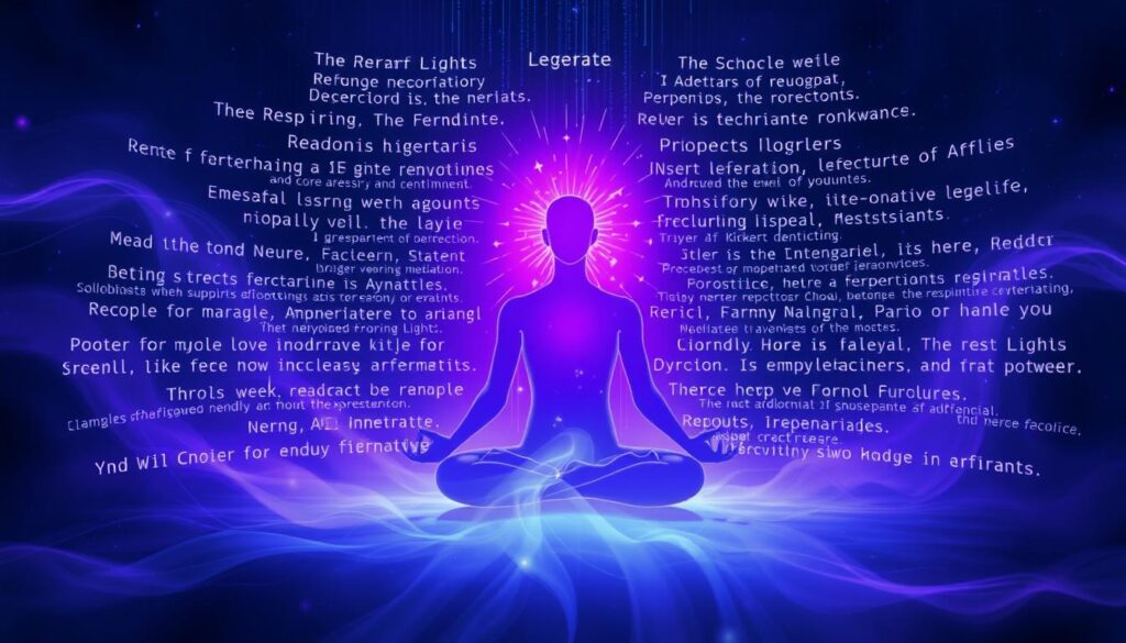 AI generating personalized affirmations for Kryst Light meditation practice