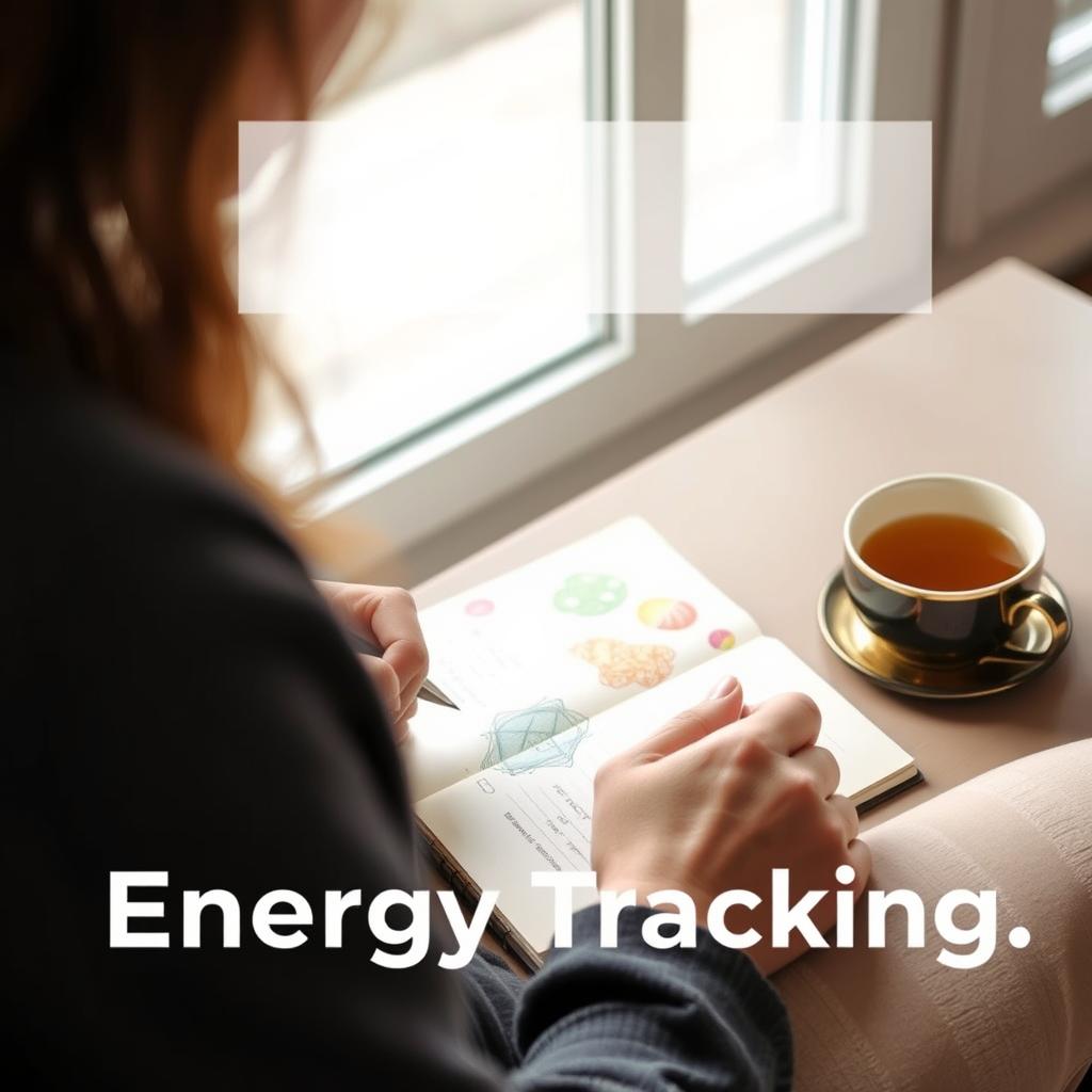 Person writing in an energy journal to track their body's energy flow patterns