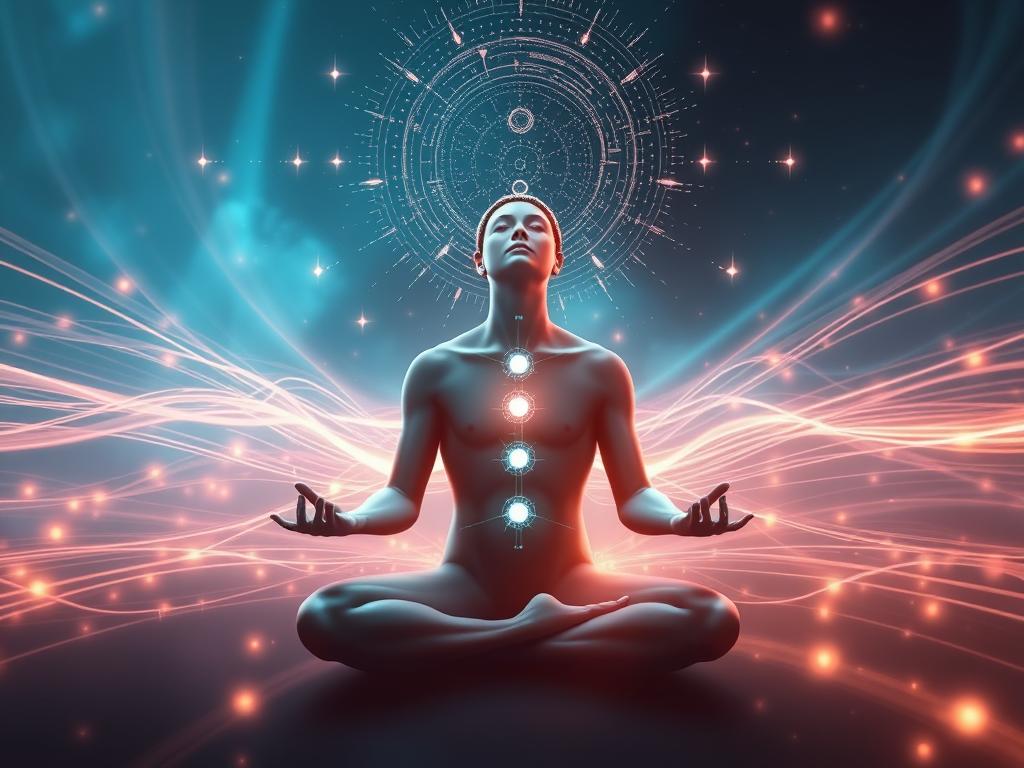 Visual representation of adaptive audio generation for Kryst Light meditation